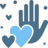 Volunteer Glyph Two Color Icon Design vector