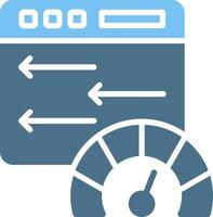 High Speed Glyph Two Color Icon Design vector