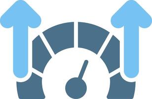 Accelerate Glyph Two Color Icon Design vector