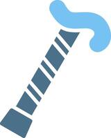 Cane Glyph Two Color Icon Design vector