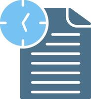 Document Glyph Two Color Icon Design vector