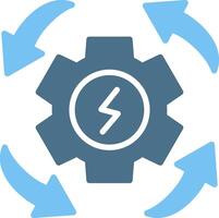 Energy Glyph Two Color Icon Design vector