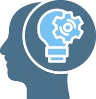 Knowledge Glyph Two Color Icon Design vector