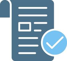 Validity Glyph Two Color Icon Design vector