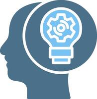 Idea Glyph Two Color Icon Design vector