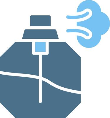 Fragance Glyph Two Color Icon Design