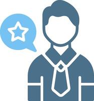 Best Employee Glyph Two Color Icon Design vector