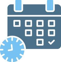 Event Schedule Glyph Two Color Icon Design vector
