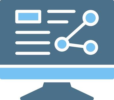 Monitor Glyph Two Color Icon Design vector