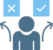 Decision Glyph Two Color Icon Design vector
