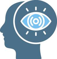 Vision Glyph Two Color Icon Design vector