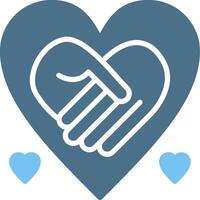 Empathy Glyph Two Color Icon Design vector