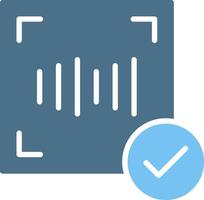 Voice Recognition Glyph Two Color Icon Design vector
