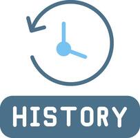 Histroy Glyph Two Color Icon Design vector