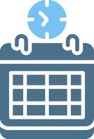 Work schedule Glyph Two Color Icon Design vector