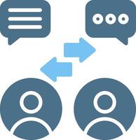 Discussion Glyph Two Color Icon Design vector