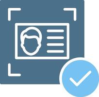 ID Card Glyph Two Color Icon Design vector