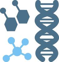 Genetic Glyph Two Color Icon Design vector