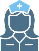 Nurse Glyph Two Color Icon Design vector