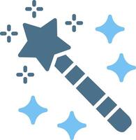 Magic Wand Glyph Two Color Icon Design vector