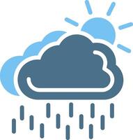 Drizzle Glyph Two Color Icon Design vector