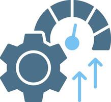 Efficiency Glyph Two Color Icon Design vector