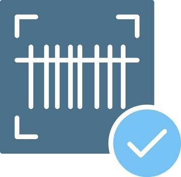 Barcode Glyph Two Color Icon Design vector