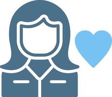 Caregiver Glyph Two Color Icon Design vector