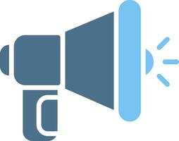 Mega phone Glyph Two Color Icon Design vector