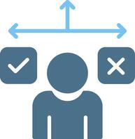 Guide Glyph Two Color Icon Design vector