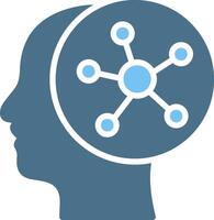 Psychology Glyph Two Color Icon Design vector