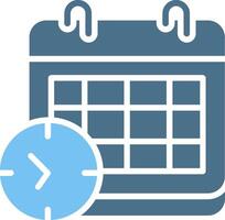 Timetable Glyph Two Color Icon Design vector