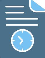 Waiting Glyph Two Color Icon Design vector