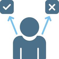 Decision Glyph Two Color Icon Design vector