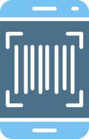 Barcode Glyph Two Color Icon Design vector
