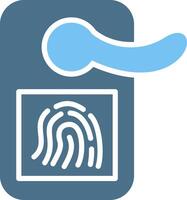 Door Handle Glyph Two Color Icon Design vector