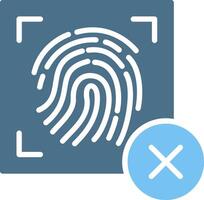 Denied Glyph Two Color Icon Design vector