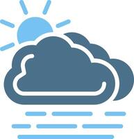 Haze Glyph Two Color Icon Design vector