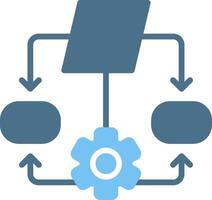 Chart Glyph Two Color Icon Design vector