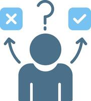 Confused Glyph Two Color Icon Design vector