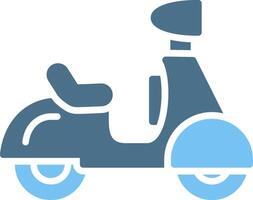 Vespa Glyph Two Color Icon Design vector