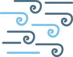 Wind Glyph Two Color Icon Design vector