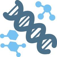 Dna structure Glyph Two Color Icon Design vector