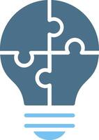 Ingenuity Glyph Two Color Icon Design vector