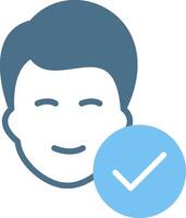 Face Glyph Two Color Icon Design vector