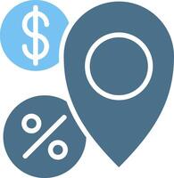 Placeholder Glyph Two Color Icon Design vector