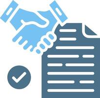 Partnership Glyph Two Color Icon Design vector