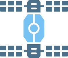 Space Station Glyph Two Color Icon Design vector