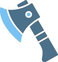 Axe Glyph Two Color Icon Design vector
