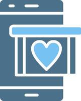 OnGlyph Two Color Donation Glyph Two Color Icon Design vector